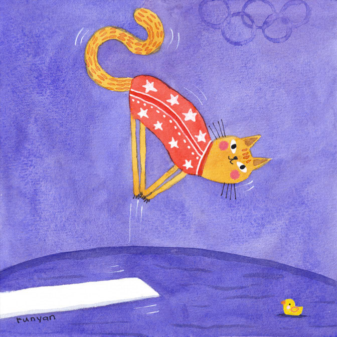 JACK KNIFE _Cats- diving- olympics- Sport- sports- track- vollyball _  Creatif ©Terry Runyan - Creatif License