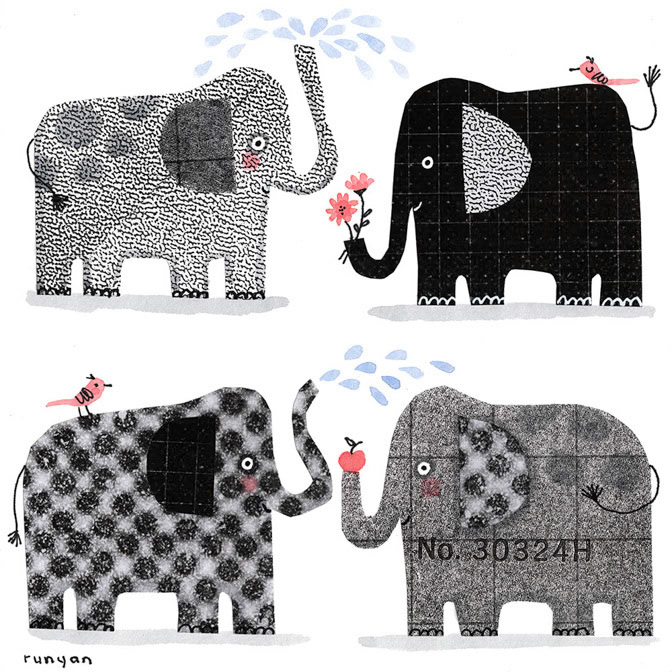 PAPER ELEPHANTS - Terry Runyan - Creatif _Animals- Elephants _  Creatif ©Terry Runyan - Creatif License
