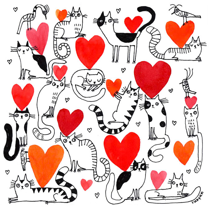 HEART CATS - Terry Runyan - Creatif _Cat- Valentine _  Creatif