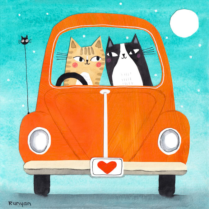 LOVE BUG 15x15 _art needlepoint- cotebordeau postcards- Hires- theartgroupNL _  Creatif ©Terry Runyan - Creatif License