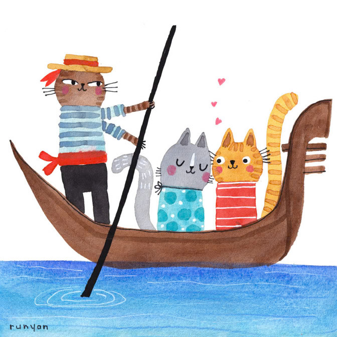 GONDOLA LOVE _Cat- italian _  Creatif