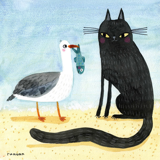 SEASIDE FRIENDS - Terry Runyan - Creatif _Nautical _  Creatif ©Terry Runyan - Creatif License