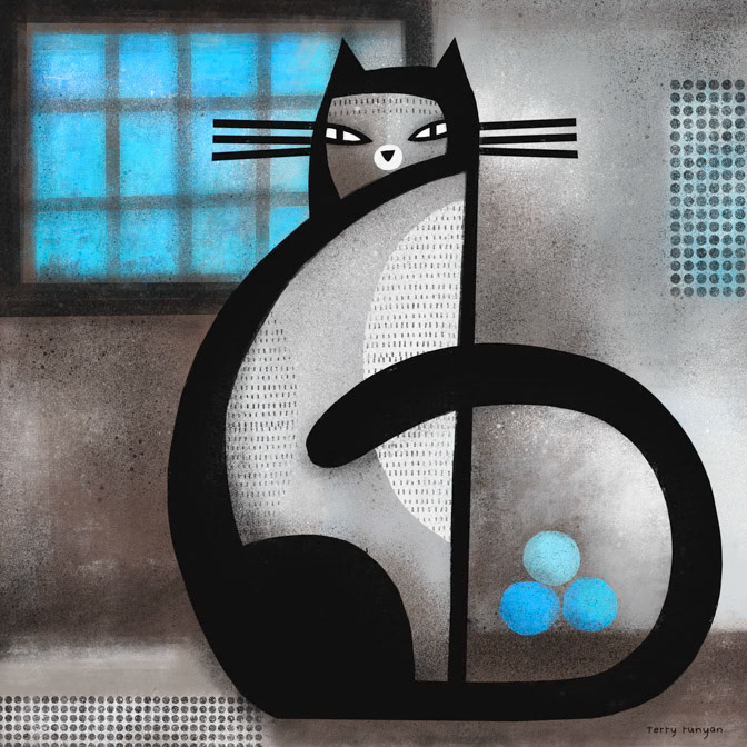 BLUE WINDOW 300dpi Terry Runyan - Creatif _Cats _  Creatif