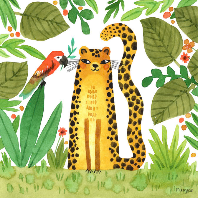 JUNGLE LOVE 12.25x12.25 _2026 calendar club- Hires- mixed animal images _  Creatif ©Terry Runyan - Creatif License