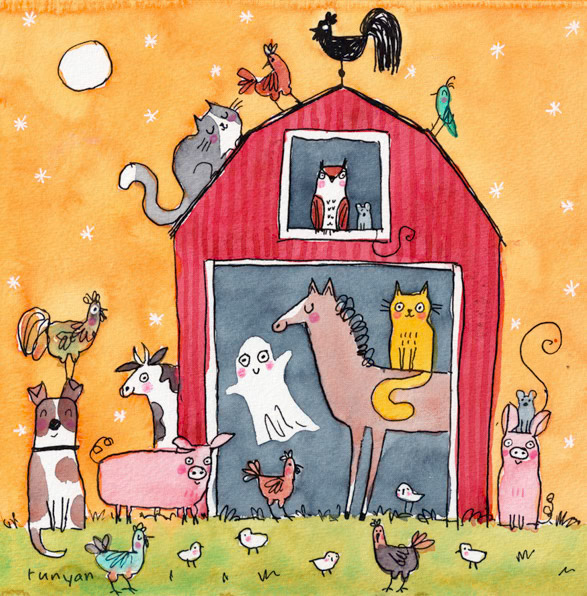 BARN BUDDIES _Animals- Farm- Halloween _  Creatif ©Terry Runyan - Creatif License