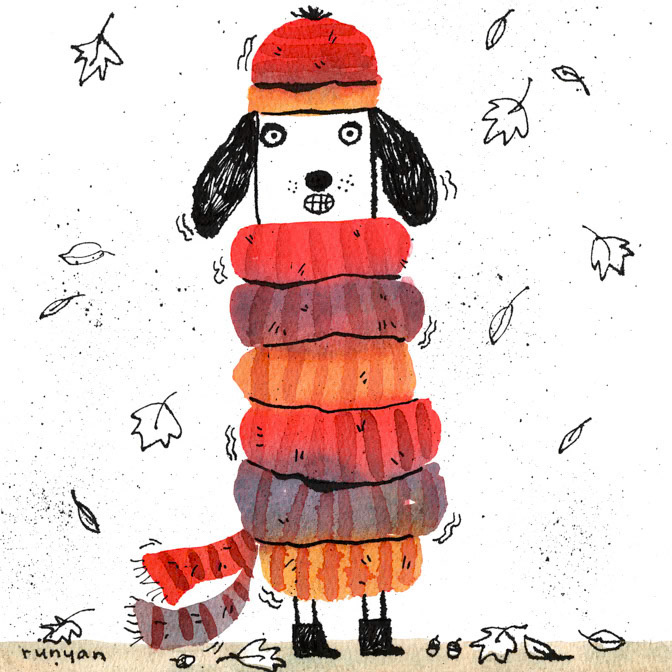 FREEZE 12x12 _autumn- Calendar 2023- Dogs- Fall- Hires _  Creatif ©Terry Runyan - Creatif License