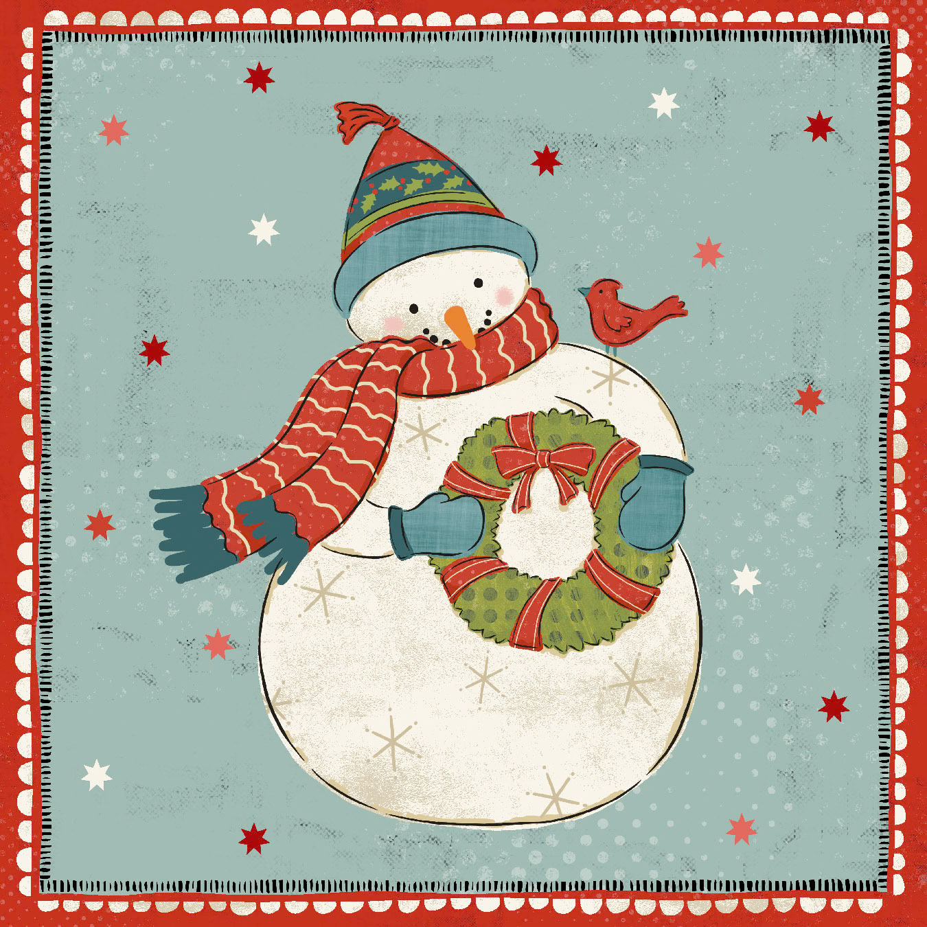 SH_Cmas_1837_Linework Snowman_Creatif ©Steve Haskamp - Creatif License