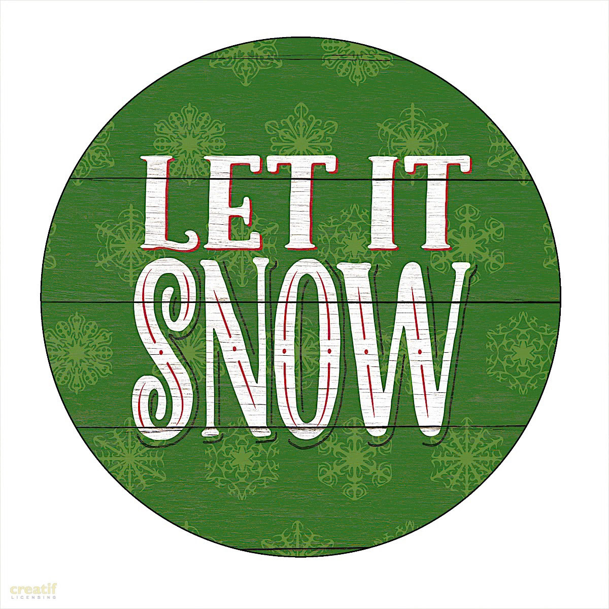SH_Cmas_1817_Let It Snow Plate Hi Res 8 inch_Creatif ©Steve Haskamp - Creatif License