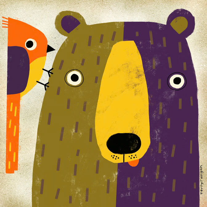 WAKE UP CALL _Animals- Bear- Birds- Maggie _  Creatif ©Terry Runyan - Creatif License