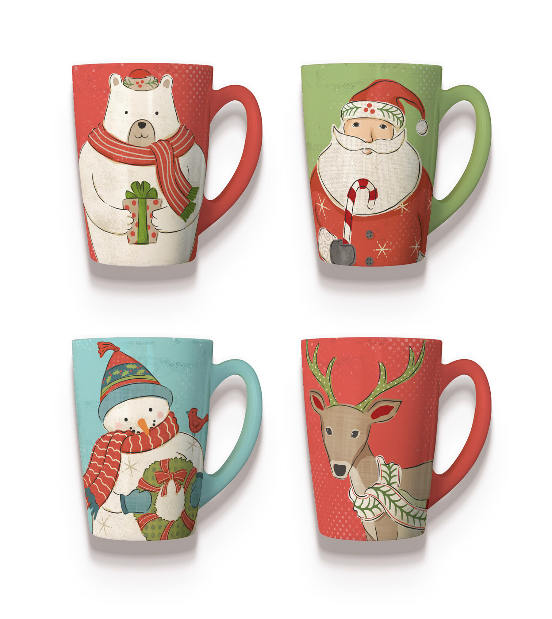 SH_Cmas_1835_Linework Christmas Character Mugs_Creatif ©Steve Haskamp - Creatif License