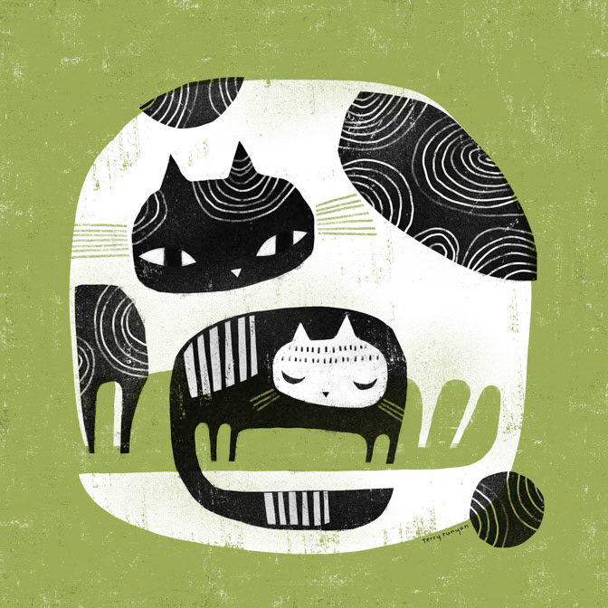 CUDDLE CATS 300dpi Terry Runyan - Creatif _Cats _  Creatif