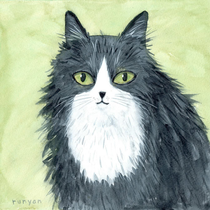 BLACK &amp; WHITE FLOOF _Cat _  Creatif