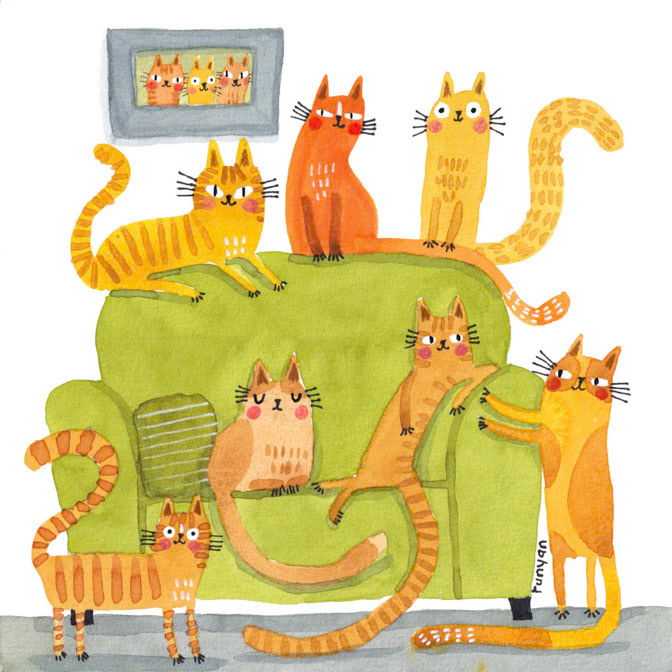 GINGER CAT LOVE _Cats _  Creatif