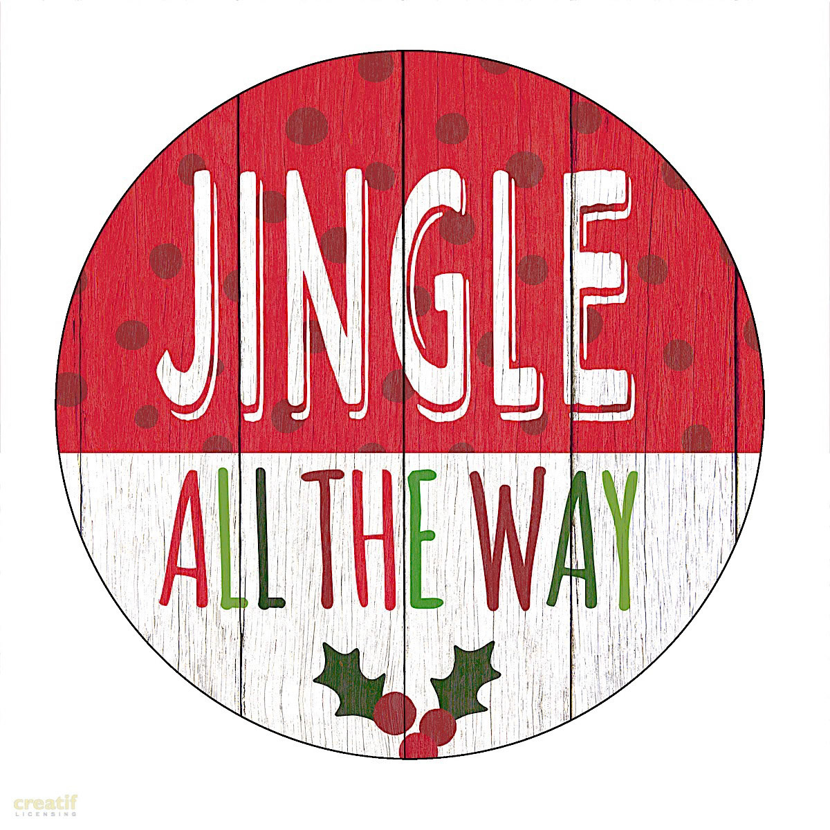 SH_Cmas_1821b_Jingle all the way Plate 8 inch_Creatif ©Steve Haskamp - Creatif License