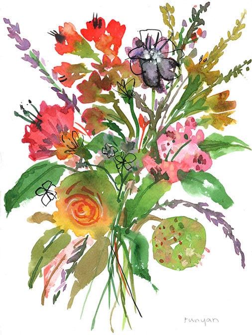 WATERCCOLOR BOUQUET _Floral _  Creatif ©Terry Runyan - Creatif License