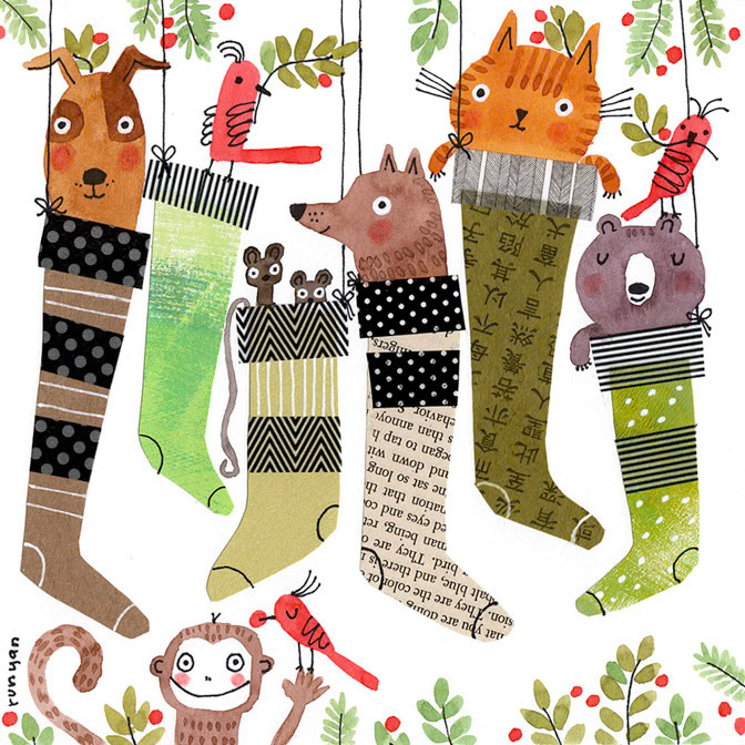 STOCKINGS FULL - Terry Runyan - Creatif _Dog _  Creatif ©Terry Runyan - Creatif License