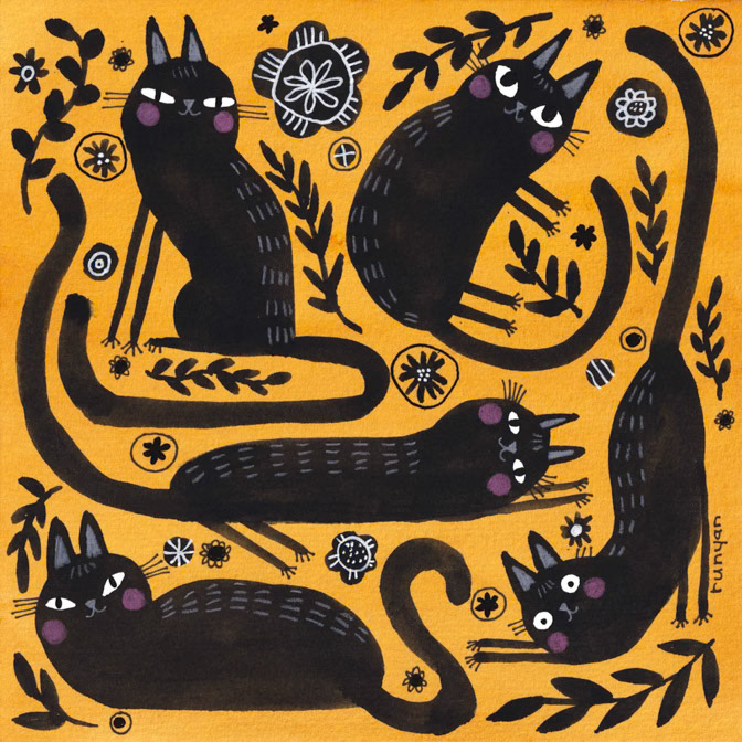 BLACK CAT LOVE _Black cat- Cats _  Creatif