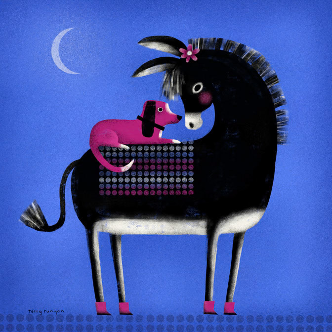OBSERVED PASSENGER 300dpi Terry Runyan - Creatif _Dogs- Donkey _  Creatif ©Terry Runyan - Creatif License