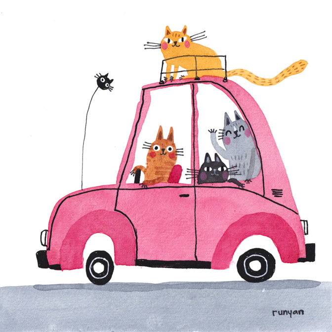 ON THE ROAD AGAIN _Cat _  Creatif