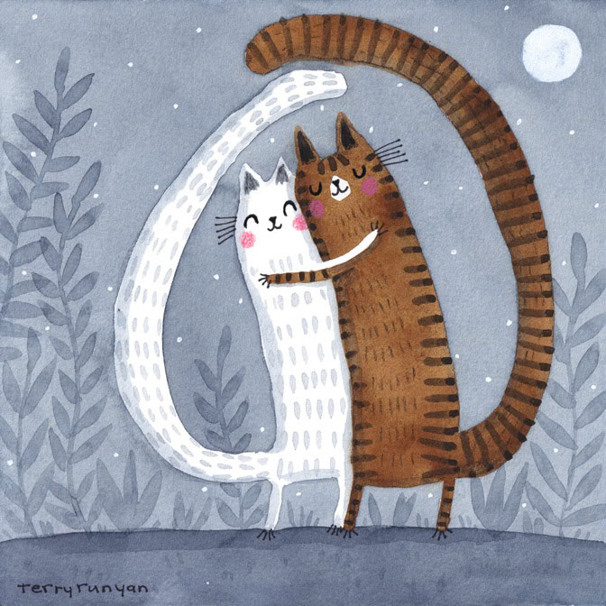 MOONLIGHT HUG _Cat- Love _  Creatif
