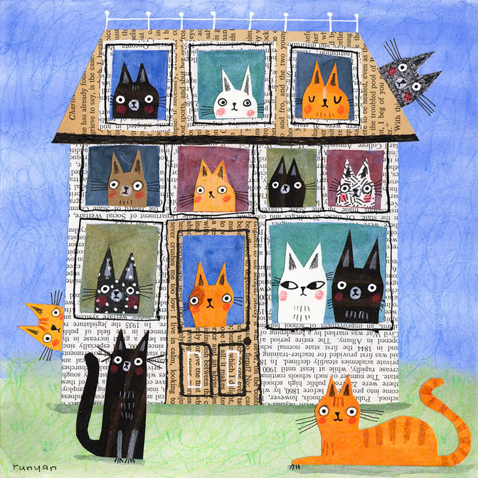 PAPER CAT HOUSE - Terry Runyan - Creatif _Cat _  Creatif