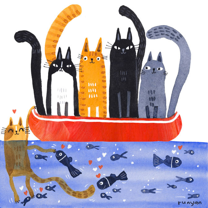 FULL CANOE _boat- Cat- Fish _  Creatif