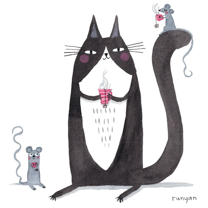 SHARING A CUPPA _Cats _  Creatif