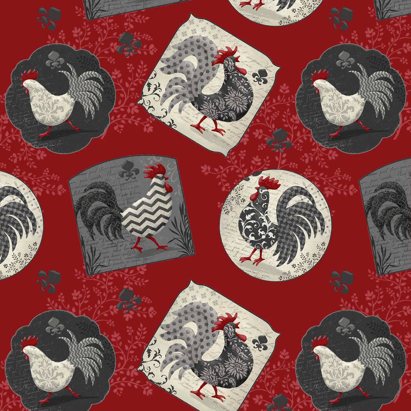 SH_Bird_RoosterPatternConcept2Layers ©Steve Haskamp - Creatif License