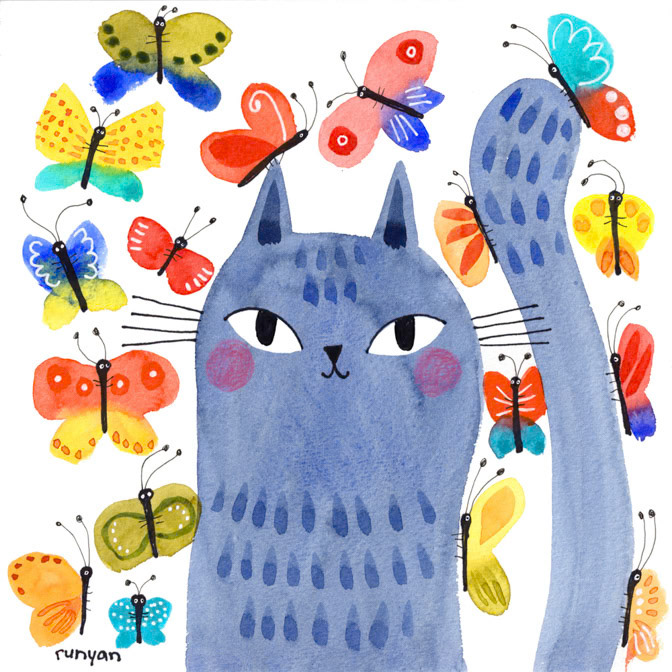 BUTTERFLY CAT _Butterflies- Cat _  Creatif