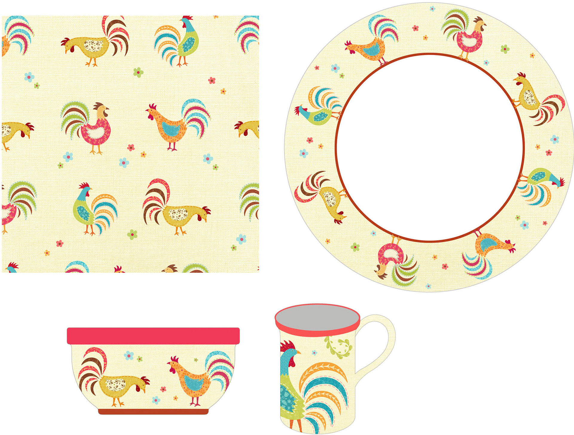 SH_Bird_830cRoosterDinnerwareCollection2 ©Steve Haskamp - Creatif License