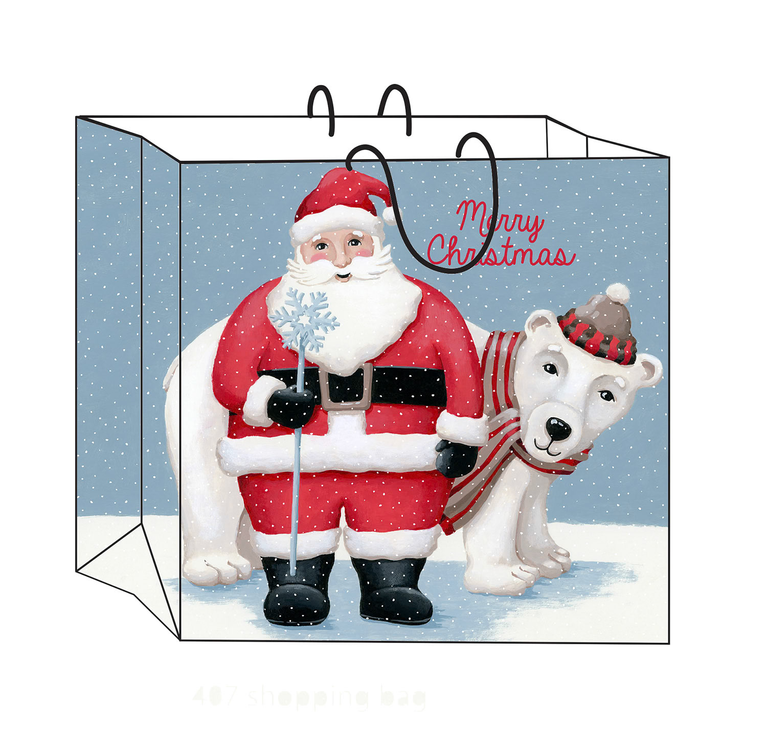 SH_Cmas_2476_Santa and Polar Bear_Gift Bag_Creatif ©Steve Haskamp - Creatif License