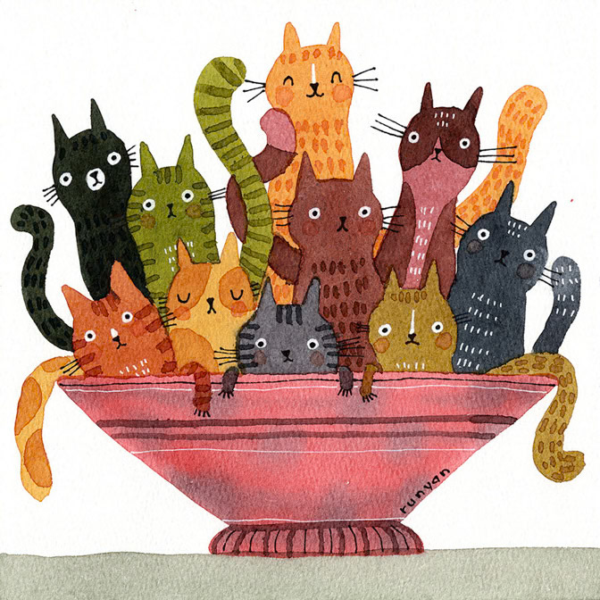 CAT SALAD 2 - Terry Runyan - Creatif _Cat _  Creatif