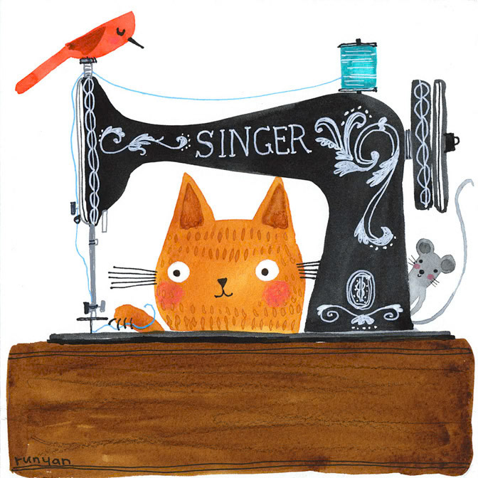 SEWING FETISH _Cat _  Creatif ©Terry Runyan - Creatif License
