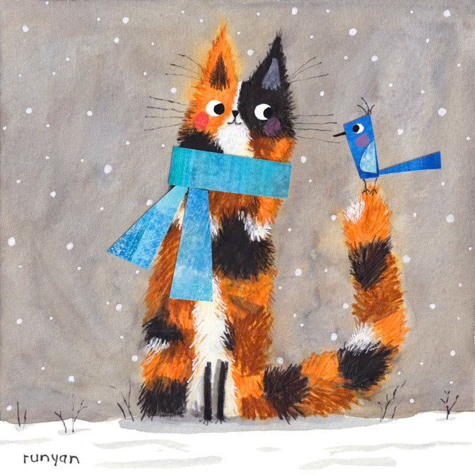 CALICO FLOOF _Camper Christmas- Cat- Winter _  Creatif