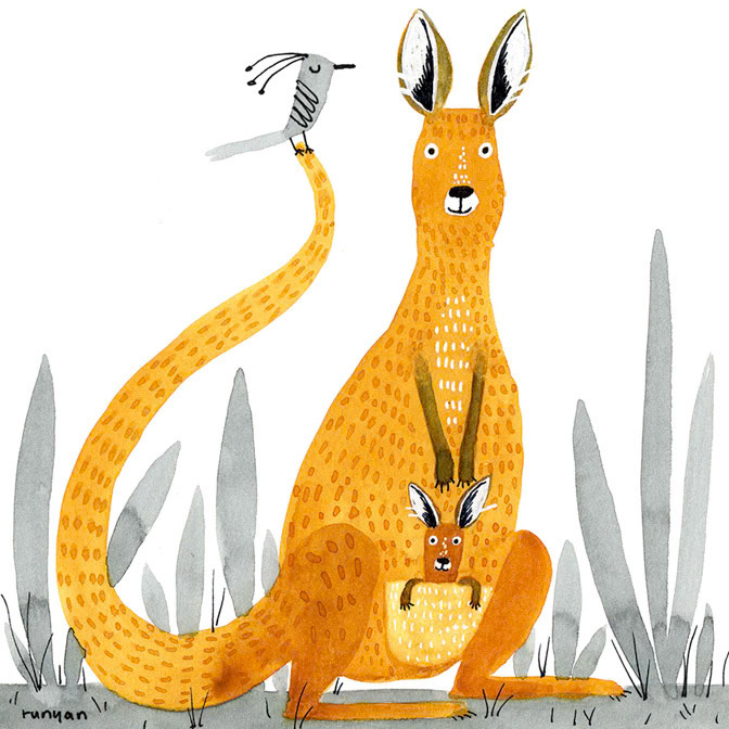 KANGAROO HANGOUT - Terry Runyan - Creatif _Animals- kangaroo _  Creatif ©Terry Runyan - Creatif License