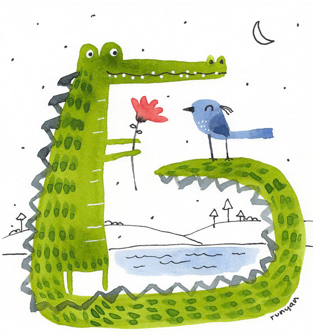 SWEET ALIGATOR - Terry Runyan - Creatif _Aligator- Animals _  Creatif ©Terry Runyan - Creatif License