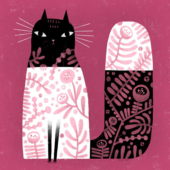 DECORATED CAT - Terry Runyan - Creatif _Cat _  Creatif ©Terry Runyan - Creatif License