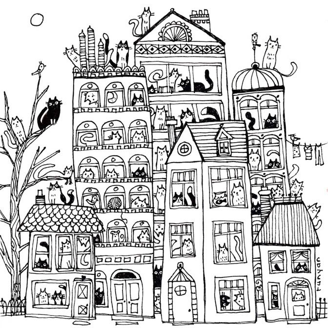 50 CATS _Cat- House _  Creatif ©Terry Runyan - Creatif License