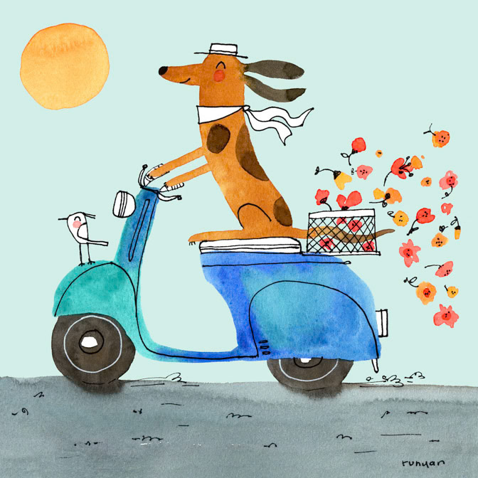 SCOOTER JOY 2 12x12 _Duo Gift _  Creatif ©Terry Runyan - Creatif License