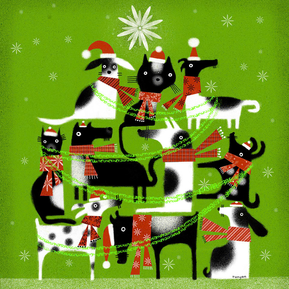 CHRISTMAS ANIMAL TREE - Terry Runyan - Creatif ©Terry Runyan - Creatif License