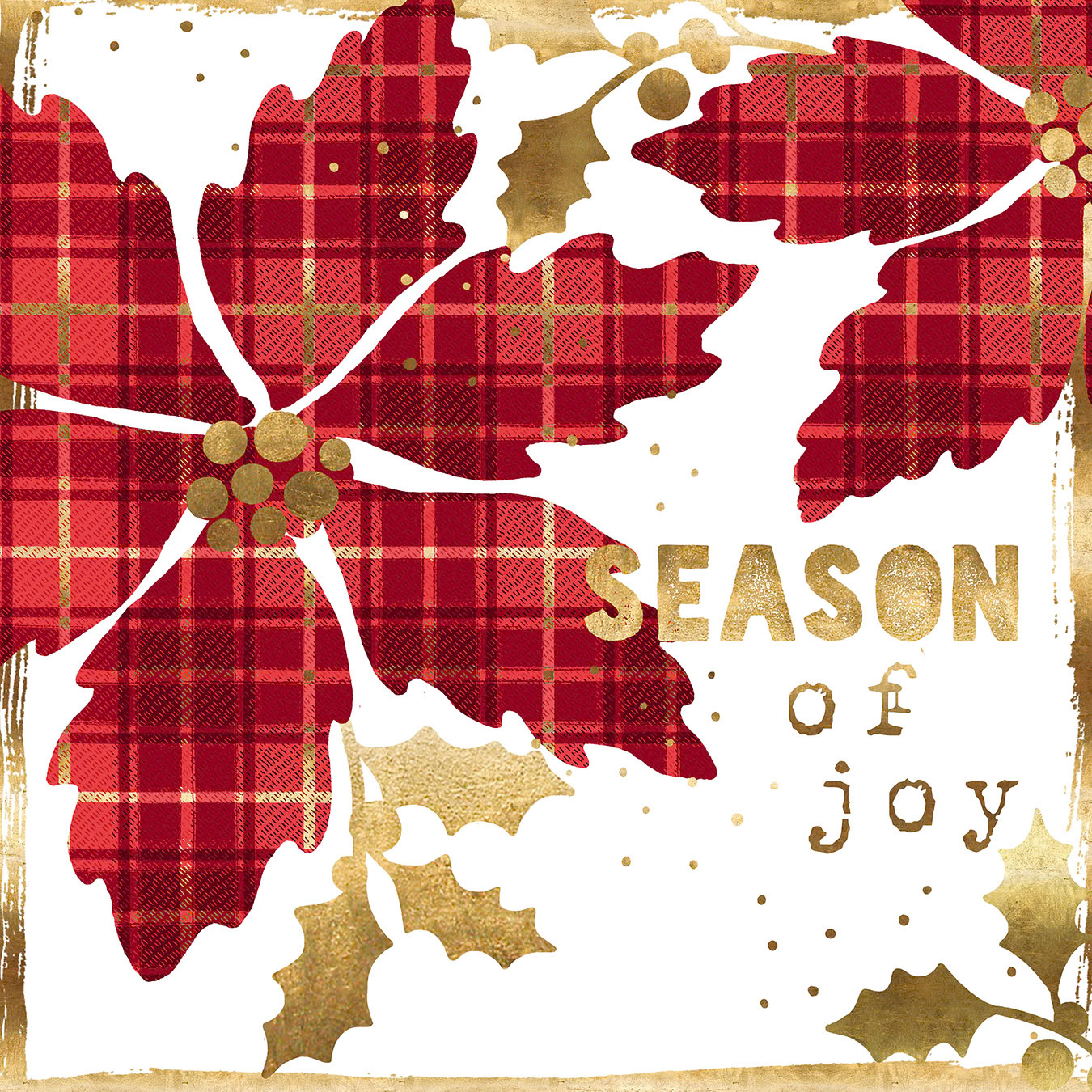 SH_Cmas_1946_Xmas Poinsettia Plaid Silhouette_Creatif ©Steve Haskamp - Creatif License