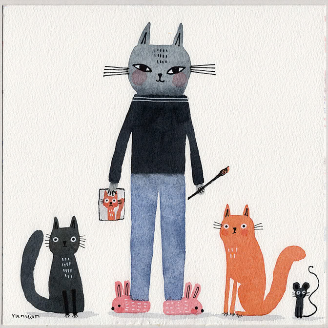ART CAT - Terry Runyan - Creatif _Cat- People _  Creatif