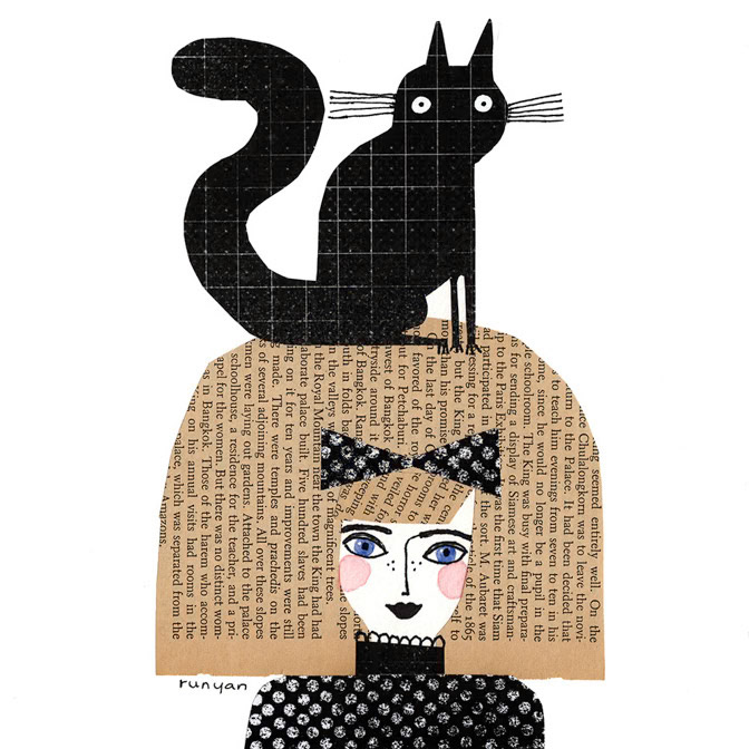 CUT PAPER CAT HAT - Terry Runyan - Creatif _Cat- People _  Creatif