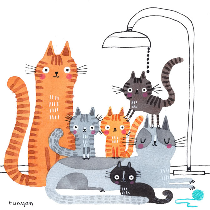 FAMILY Jamie Wong _Cats- shower _  Creatif
