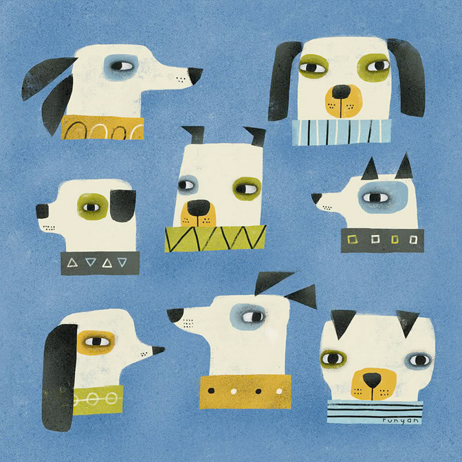 DOG HEADS - Terry Runyan - Creatif _Dogs _  Creatif ©Terry Runyan - Creatif License