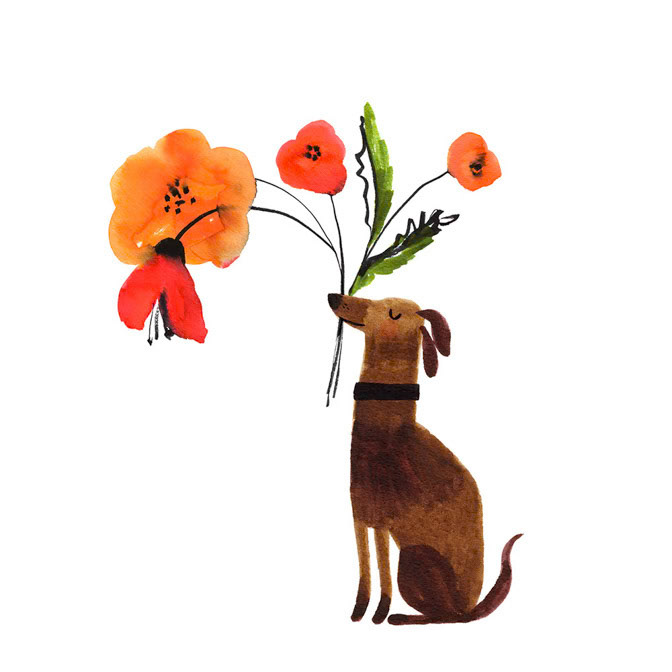 POPPY GIFT - Terry Runyan - Creatif _Calendar Club Card- Dog _  Creatif ©Terry Runyan - Creatif License