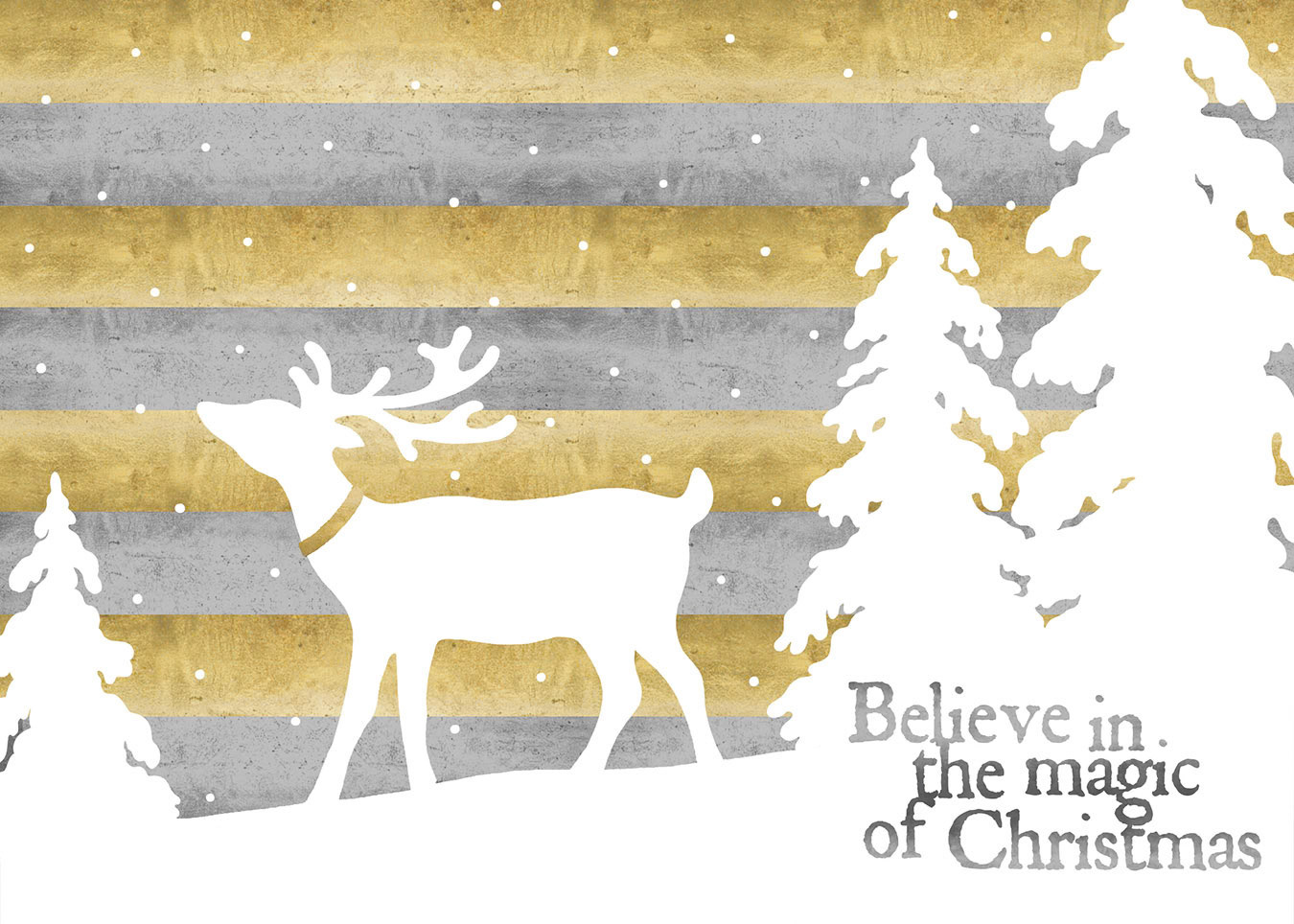 SH_Cmas_559g_Reindeer Silhouette Gold Silver_Creatif ©Steve Haskamp - Creatif License