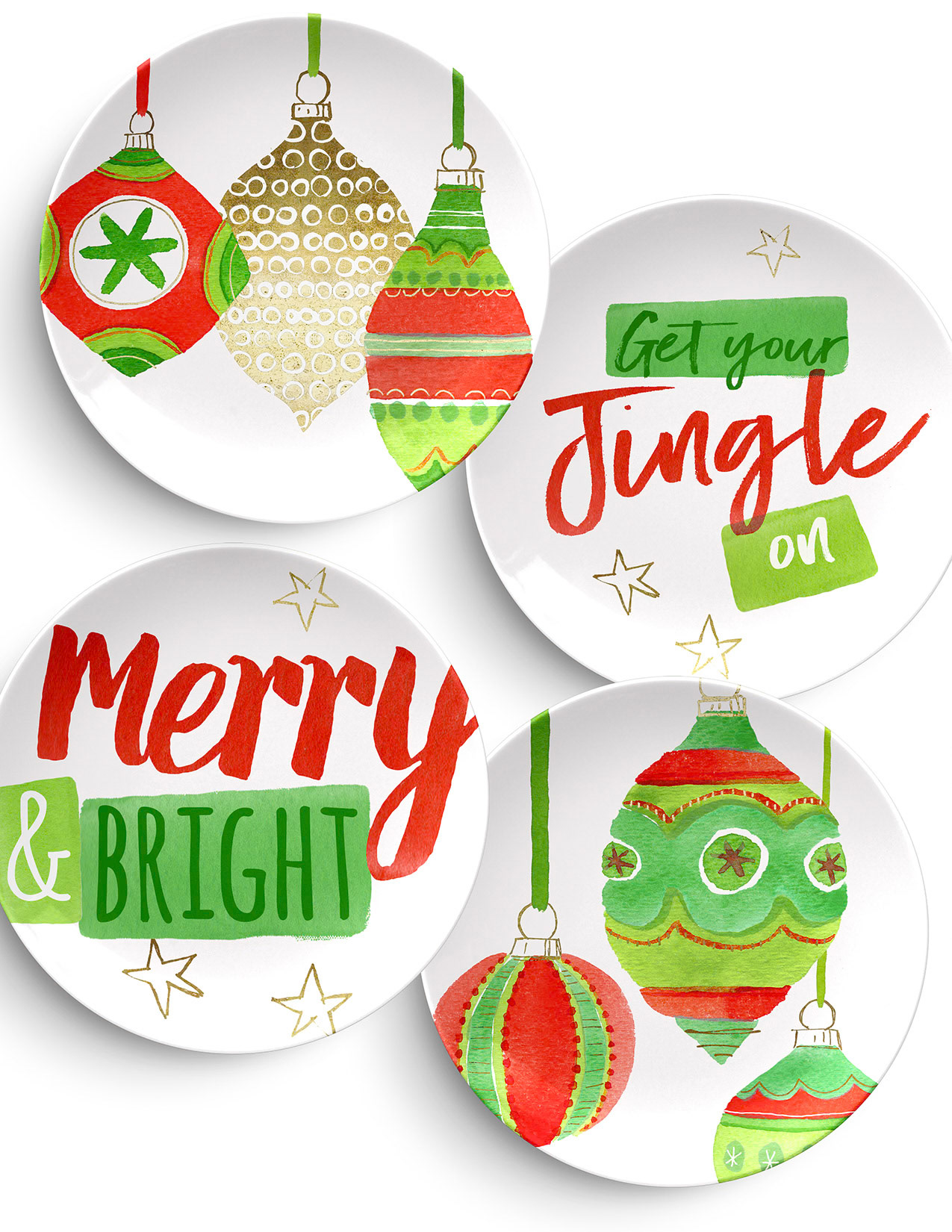 SH_Cmas_Watercolor Ornament Plate 2 Collection_Creatif ©Steve Haskamp - Creatif License