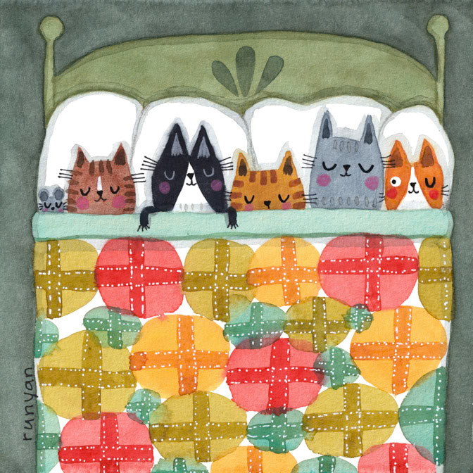 COZY QUILT CATS _Cats _  Creatif