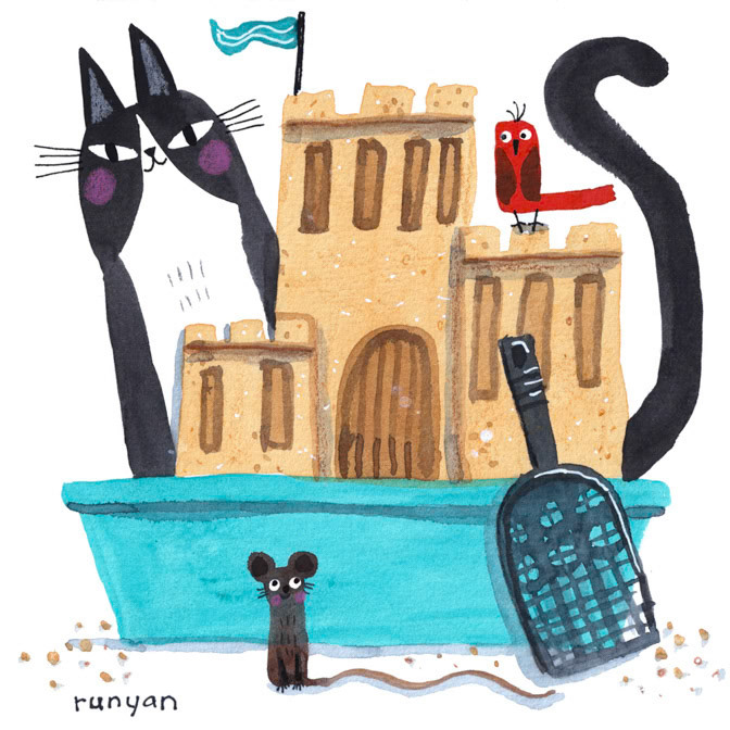 LITTER BOX ARTIST _Cat _  Creatif ©Terry Runyan - Creatif License